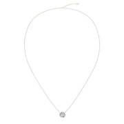 Pendentif diamant naturel rond 1.00 carat or rose Barbara